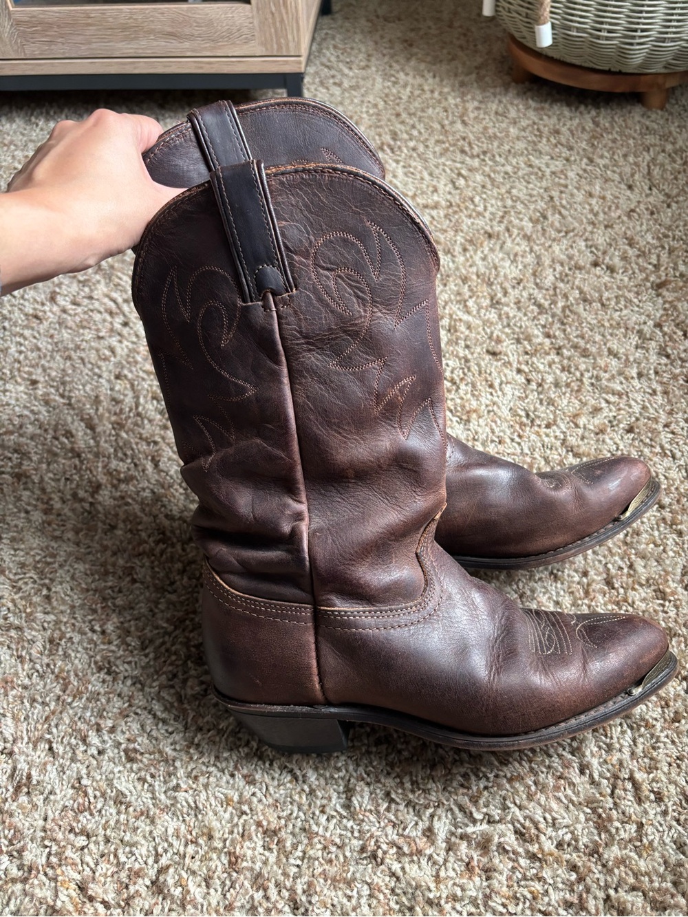 Durango Classic Brown Leather Cowboy Boots
